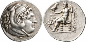 KINGS OF MACEDON. Alexander III ‘the Great’, 336-323 BC. Tetradrachm (Silver, 30 mm, 17.09 g, 1 h), Lampsakos, circa 280-275. Head of Herakles to righ...