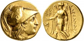 KINGS OF MACEDON. Alexander III ‘the Great’, 336-323 BC. Stater (Gold, 17 mm, 8.51 g, 12 h), Abydos (?), struck under Antigonos I Monophthalmos, 323-3...