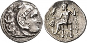 KINGS OF MACEDON. Alexander III ‘the Great’, 336-323 BC. Drachm (Silver, 18 mm, 4.19 g, 12 h), Kolophon, struck under Lysimachos, circa 301/0-300/299....