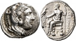 KINGS OF MACEDON. Alexander III ‘the Great’, 336-323 BC. Tetradrachm (Silver, 25 mm, 17.21 g, 10 h), Tarsos, struck under Menes or Philotas, circa 327...