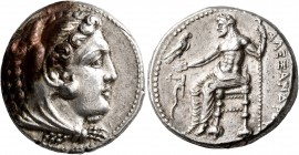 KINGS OF MACEDON. Alexander III ‘the Great’, 336-323 BC. Tetradrachm (Silver, 24 mm, 17.22 g, 9 h), Tarsos, struck under Menes or Philotas, circa 327-...