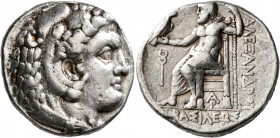 KINGS OF MACEDON. Alexander III ‘the Great’, 336-323 BC. Tetradrachm (Silver, 25 mm, 17.19 g, 5 h), Arados, struck under Menes or Laomedon, 324/3-320....