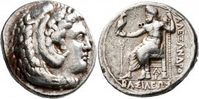 KINGS OF MACEDON. Alexander III ‘the Great’, 336-323 BC. Tetradrachm (Silver, 26 mm, 17.15 g, 11 h), Arados, struck under Menes or Laomedon, 324/3-320...