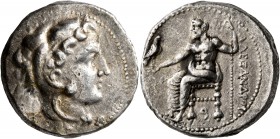 KINGS OF MACEDON. Alexander III ‘the Great’, 336-323 BC. Tetradrachm (Silver, 25 mm, 17.09 g, 1 h), Sidon, struck under Menon or Menes, RY 2 of Abdalo...