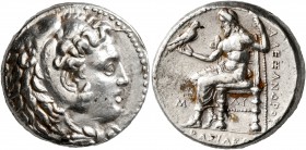 KINGS OF MACEDON. Alexander III ‘the Great’, 336-323 BC. Tetradrachm (Silver, 24 mm, 17.19 g, 2 h), Babylon, struck under Archon, Dokimos, or Seleukos...