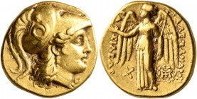 KINGS OF MACEDON. Alexander III ‘the Great’, 336-323 BC. Stater (Gold, 17 mm, 8.51 g, 12 h), Babylon, struck under Peithon, circa 315-311. Head of Ath...