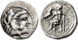 KINGS OF MACEDON. Alexander III ‘the Great’, 336-323 BC. Obol (Silver, 9 mm, 0.66 g, 12 h), uncertain eastern mint. Head of Herakles to right, wearing...