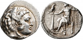 KINGS OF MACEDON. Philip III Arrhidaios, 323-317 BC. Tetradrachm (Silver, 27 mm, 17.21 g, 1 h), Salamis, struck under Nikokreon. Head of Herakles to r...