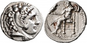 KINGS OF MACEDON. Philip III Arrhidaios, 323-317 BC. Tetradrachm (Silver, 26 mm, 17.16 g, 2 h), Babylon, struck under Archon, Dokimos, or Seleukos I, ...