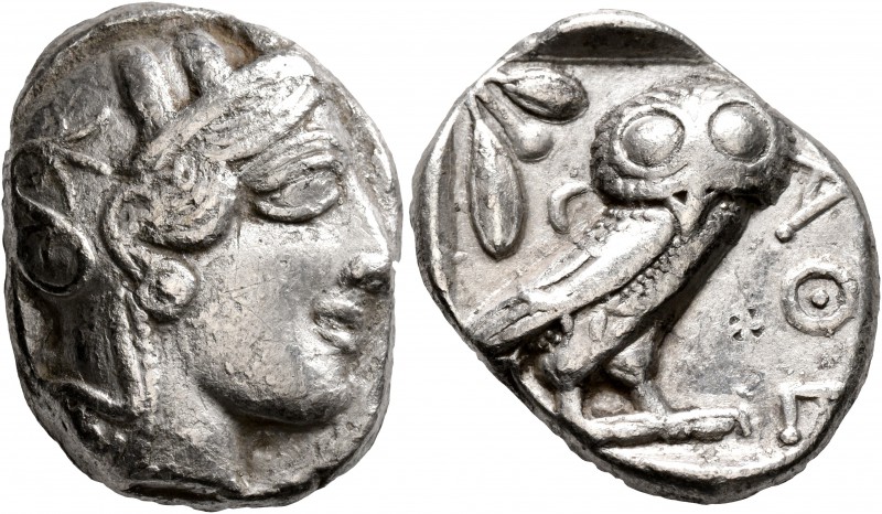 ATTICA. Athens. Circa 420s-404 BC. Tetradrachm (Silver, 25 mm, 16.75 g, 8 h). He...