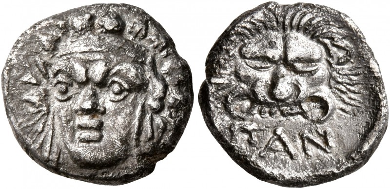 CIMMERIAN BOSPOROS. Pantikapaion. Circa 370-355 BC. Hemidrachm (Silver, 14 mm, 2...