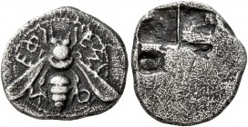 IONIA. Ephesos. Circa 500-420 BC. Drachm (Silver, 16 mm, 2.91 g). EΦ Bee. Rev. Quadripartite incuse square. BMC 12. SNG Kayhan 140. SNG von Aulock -. ...