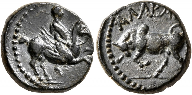 CARIA. Alabanda. 2nd to 1st century BC. Dichalkon (Bronze, 14 mm, 2.82 g, 4 h). ...