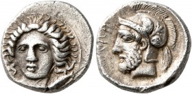 CILICIA. Tarsos. Tarkumuwa (Datames) (?), satrap of Cilicia and Cappadocia, 384-361/0 BC. 1/3 Stater (Silver, 14 mm, 3.25 g, 9 h). Diademed female hea...