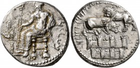 CILICIA. Tarsos. Mazaios, satrap of Cilicia, 361/0-334 BC. Stater (Silver, 22 mm, 10.38 g, 4 h). &#67649;&#67663;&#67659;&#67669;&#67667;&#67654; ('b'...