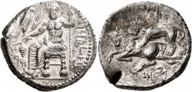 CILICIA. Tarsos. Mazaios, satrap of Cilicia, 361/0-334 BC. Stater (Silver, 24 mm, 10.70 g, 8 h). &#67649;&#67663;&#67659;&#67669;&#67667;&#67654; ('b'...