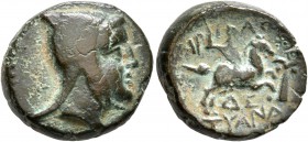 KINGS OF CAPPADOCIA. Ariarathes III, circa 230-220 BC. Tetrachalkon (Bronze, 18 mm, 7.02 g, 1 h), Tyana. Head of Ariarathes III to right, wearing upri...