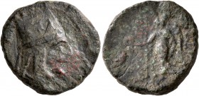 KINGS OF ARMENIA. Tigranes the Younger, 77/6-66 BC. Tetrachalkon (Bronze, 19 mm, 6.26 g, 1 h), Tigranokerta, circa 70/69-69/8. Draped bust of Tigranes...