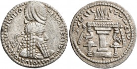 SASANIAN KINGS. Ardashir I, 223/4-240. Drachm (Silver, 19 mm, 2.08 g, 3 h), mint C ('Ktesiphon'), circa 228/30-238/9. Draped bust of Ardashir I to rig...