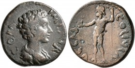 MACEDON. Cassandraea. Commodus, as Caesar, 166-177. Assarion (Bronze, 20 mm, 6.05 g, 11 h). IM L AVR COM Bare-headed, draped and cuirassed bust of Com...