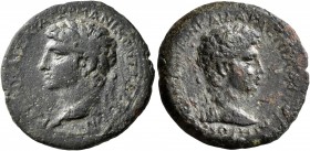 CRETE. Gortyna. Gaius (Caligula), with Germanicus, 37-41. Diassarion (Bronze, 22 mm, 6.61 g, 7 h), Augourinos, magistrate. ΓAION KAIΣAPA ΓEPMANIKON ΣE...