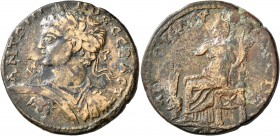 PONTUS. Amisus. Caracalla, 198-217. Tetrassarion (Orichalcum, 30 mm, 19.75 g, 7 h), CY 241 = 209/10. ANTΩNINOC CЄBACT Laureate, draped and cuirassed b...