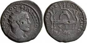 BITHYNIA. Nicomedia. Philip I, 244-249. Tetrassarion (Bronze, 28 mm, 12.25 g, 7 h). M IOYΛIOC ΦΙΛΙΠΠOC AYΓ Radiate, draped and cuirassed bust of Phili...