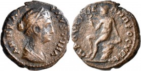 BITHYNIA. Prusias ad Hypium. Faustina Junior, Augusta, 147-175. Hemiassarion (Bronze, 17 mm, 3.55 g, 12 h). ΑΝΝΕΑ ΦΑΥSΤΙΝΑ (sic!) Draped bust of Faust...