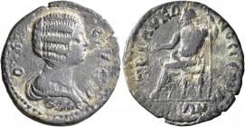 MYSIA. Germe. Julia Domna, Augusta, 193-217. Diassarion (Bronze, 26 mm, 6.85 g, 6 h), Glykon, archon. IOYΛIA CЄBACTH Draped bust of Julia Domna to rig...