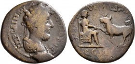 MYSIA. Parium. Commodus, 177-192. 'As' (Orichalcum, 23 mm, 5.76 g, 7 h). IMP CAI M AV COMODVS Laureate, draped and cuirassed bust of Commodus to right...