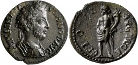 TROAS. Alexandria Troas. Commodus, 177-192. 'As' (Bronze, 24 mm, 5.04 g, 7 h). IMP CAI (sic!) M AVR COMMODVS Laureate, draped and cuirassed bust of Co...