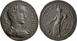 CARIA. Tabae. Gallienus, 253-268. 12 Assaria (Bronze, 32 mm, 13.23 g, 7 h), Jasonos, son of Silvas, archon. AY KAI ΠO ΛI ΓAΛΛIHNOC Laureate, draped an...