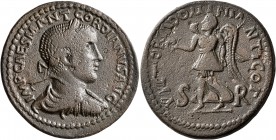 PISIDIA. Antiochia. Gordian III, 238-244. 'Sestertius' (Bronze, 34 mm, 23.16 g, 7 h). IMP CAES M ANT GORDIANVS AVG Laureate, draped and cuirassed bust...