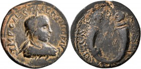 PISIDIA. Antiochia. Gallienus, 253-268. 'Sestertius' (Bronze, 29 mm, 13.56 g, 1 h), 253-258. IMP CAES P LIC GAIIIOP AVG Laureate, draped and cuirassed...