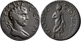 PISIDIA. Termessus Major. Pseudo-autonomous issue. Triassarion (Bronze, 25 mm, 9.89 g, 1 h), circa 3rd century. TЄPMHCCЄΩN Draped bust of Hermes to ri...