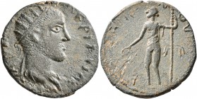 CILICIA. Anemurium. Valerian I, 253-260. AE (Bronze, 23 mm, 7.60 g, 7 h), RY 2 = 254/5. AY K ΠO ΛI OYAΛЄPIANON Radiate, draped and cuirassed bust of V...