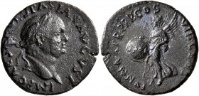 Vespasian, 69-79. Semis (Orichalcum, 20 mm, 4.13 g, 1 h), uncertain eastern mint (Ephesos?), 77-78. IMP CAESAR VESPASIAN AVGVST Laureate head of Vespa...