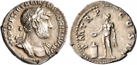 Hadrian, 117-138. Denarius (Silver, 19 mm, 3.04 g, 7 h), Rome, 119-122. IMP CAESAR TRAIAN HADRIANVS AVG Laureate and draped bust of Hadrian to right. ...