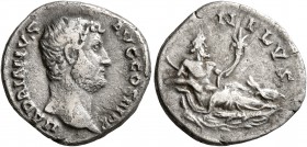 Hadrian, 117-138. Denarius (Silver, 17 mm, 3.26 g, 6 h), Rome, 134-138. HADRIANVS AVG COS III P P Bare head of Hadrian to right. Rev. NILVS Nilus recl...