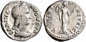 Sabina, Augusta, 128-136/7. Denarius (Silver, 17 mm, 2.95 g, 7 h), Rome. SABINA AVGVSTA Diademed and draped bust of Sabina to right. Rev. VENERI GENET...