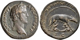 Antoninus Pius, 138-161. Sestertius (Orichalcum, 33 mm, 25.73 g, 11 h), Rome, circa 140. ANTONINVS AVG PIVS P P Laureate head of Antoninus Pius to rig...