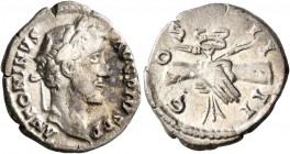 Antoninus Pius, 138-161. Denarius (Silver, 18 mm, 3.16 g, 6 h), Rome, 145-161. ANTONINVS AVG PIVS P P Laureate head of Antoninus Pius to right. Rev. C...