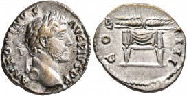 Antoninus Pius, 138-161. Denarius (Silver, 18 mm, 3.51 g, 7 h), Rome, 145-161. ANTONINVS AVG PIVS P P Laureate head of Antoninus Pius to right. Rev. C...