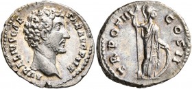 Marcus Aurelius, as Caesar, 139-161. Denarius (Silver, 19 mm, 3.42 g, 12 h), Rome, 147-148. AVRELIVS CAESAR AVG PII F Bare head of Marcus Aurelius to ...