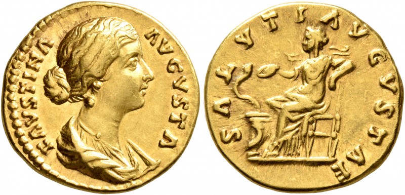 Faustina Junior, Augusta, 147-175. Aureus (Gold, 19 mm, 6.59 g, 12 h), Rome, 161...