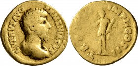 Lucius Verus, 161-169. Aureus (Gold, 19 mm, 6.72 g, 7 h), Rome, 163-164. L•VERVS AVG ARMENIACVS Bare-headed, draped and cuirassed bust of Lucius Verus...