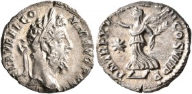 Commodus, 177-192. Denarius (Silver, 17 mm, 2.76 g, 6 h), Rome, 192. L AEL AVREL COMM AVG P FEL Laureate head of Commodus to right. Rev. P M TR P XVII...