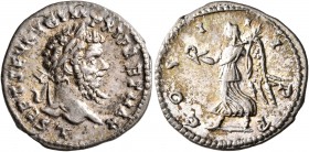 Septimius Severus, 193-211. Denarius (Silver, 19 mm, 2.98 g, 6 h), Laodicea, 198-202. L SEPT SEV AVG IMP XI PART MAX Laureate head of Septimius Severu...