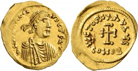 Heraclius, 610-641. Tremissis (Gold, 17 mm, 1.51 g, 7 h), Constantinopolis, circa 613-641. δ N hЄRACLIЧS T P P AV Diademed, draped and cuirassed bust ...