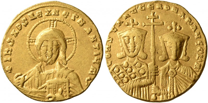 Constantine VII Porphyrogenitus, with Romanus II, 913-959. Solidus (Gold, 19 mm,...